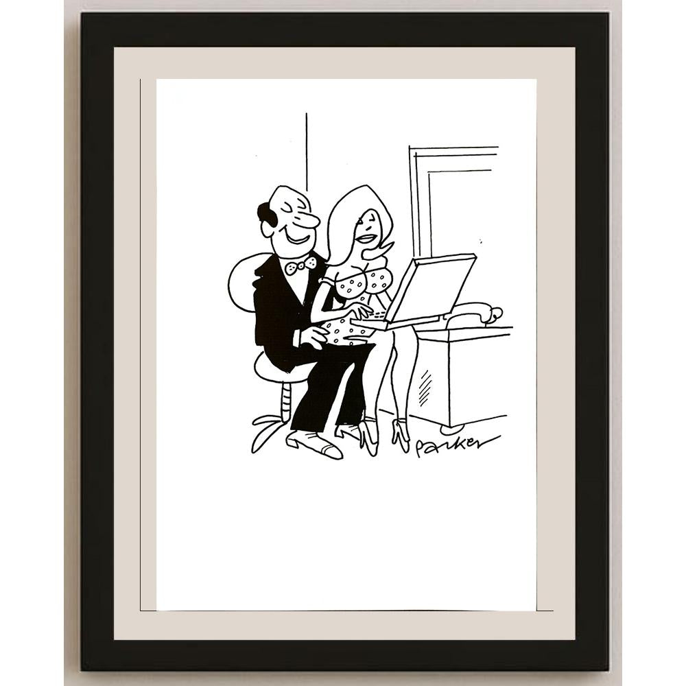 Dave Paker 29x21cm Orijinal Karikatür BOD05518