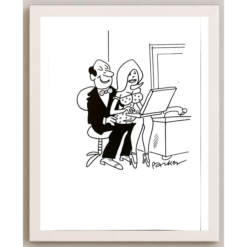 Dave Paker 29x21cm Orijinal Karikatür BOD05518