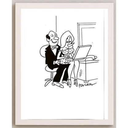 Dave Paker 29x21cm Orijinal Karikatür BOD05518