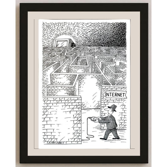 Aurel Stefan Alexandrescu 29x21cm Orijinal Karikatür BOD05520