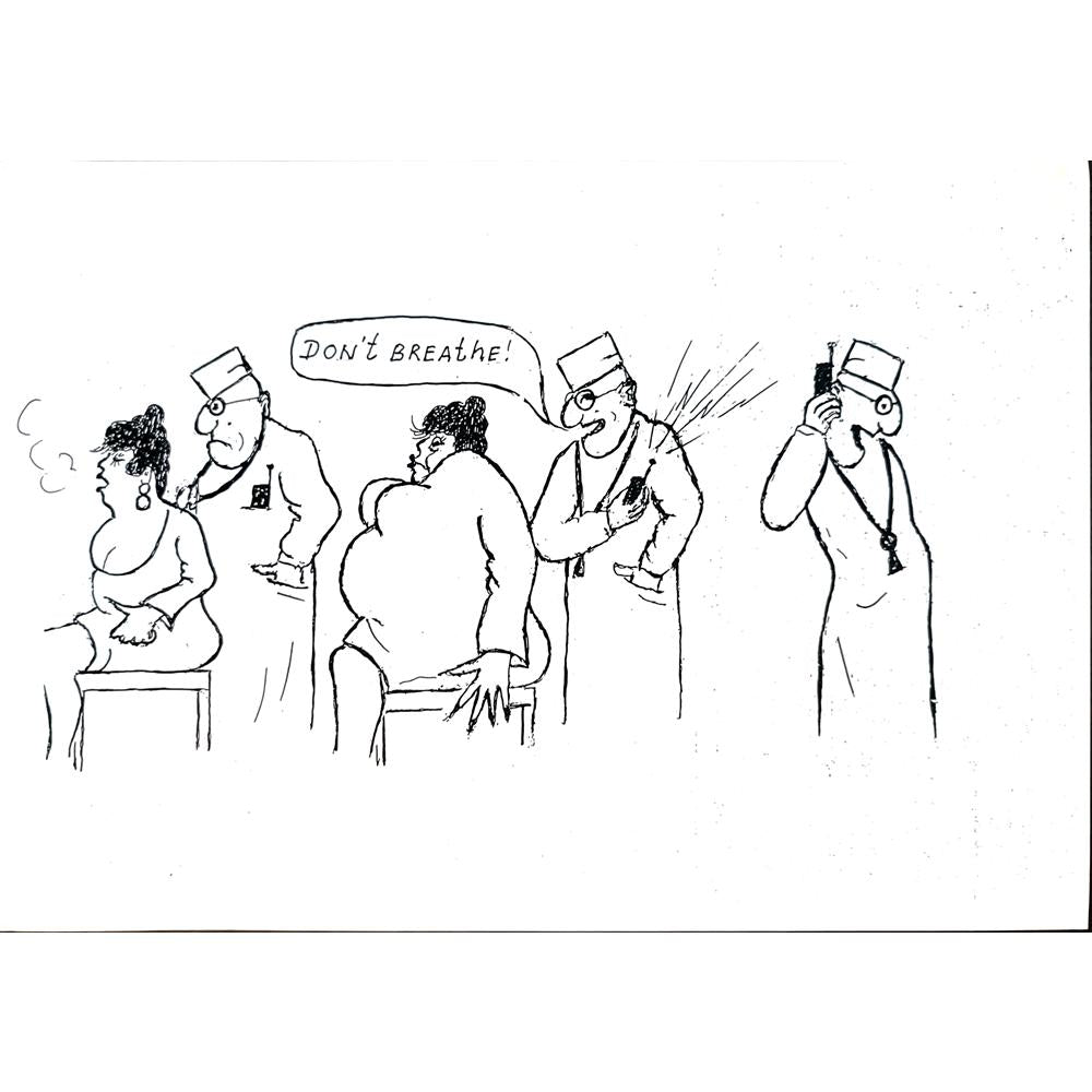 Yosef Fayer 33x23cm Orijinal Karikatür BOD05522