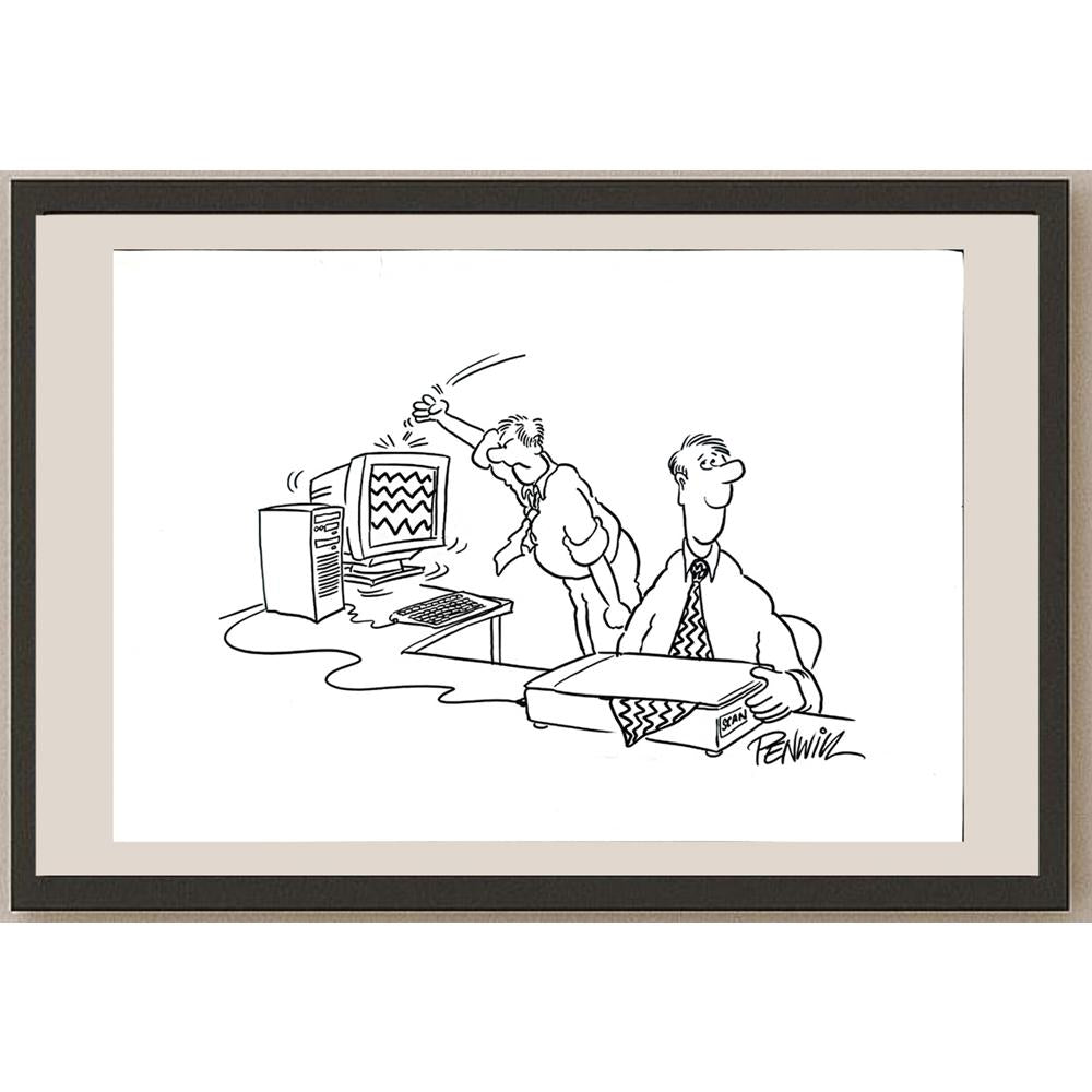 Roger Penwill 29x21cm Orijinal Karikatür BOD05523