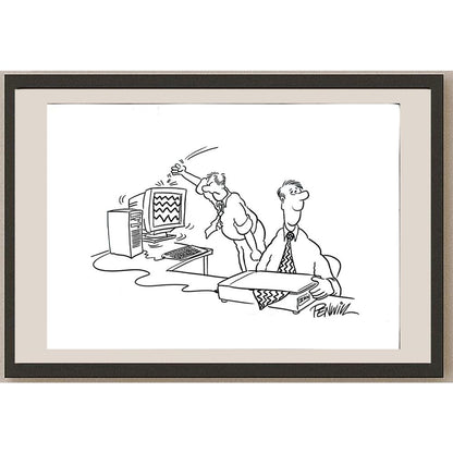 Roger Penwill 29x21cm Orijinal Karikatür BOD05523