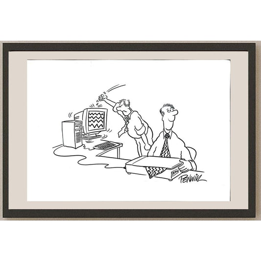 Roger Penwill 29x21cm Orijinal Karikatür BOD05523