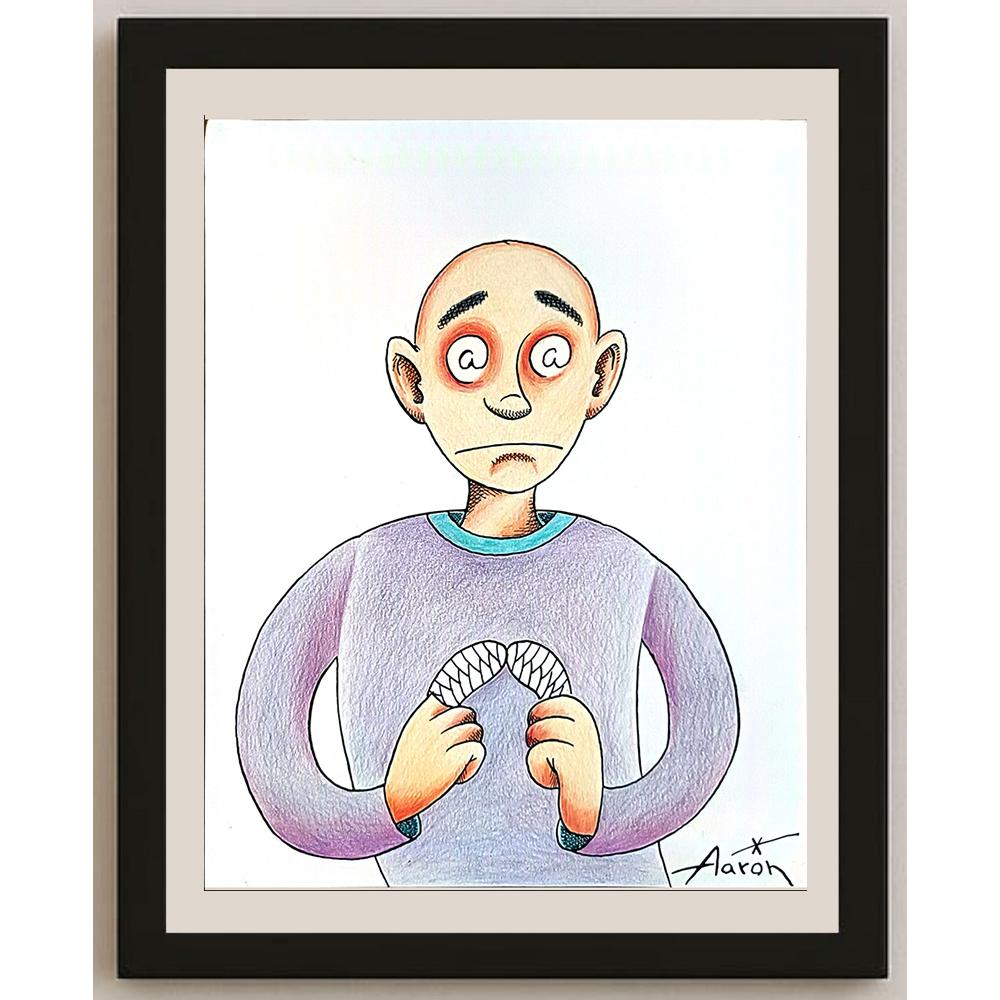 Aaron 29x21cm Orijinal Karikatür BOD05524