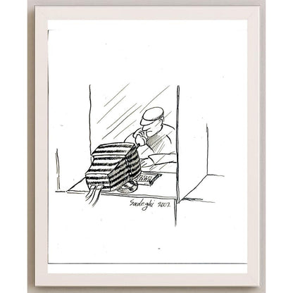 Sadeghi Saeed 25x21cm Orijinal Karikatür BOD05525
