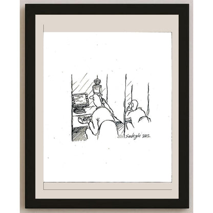 Sadeghi Saeed 25x21cm Orijinal Karikatür BOD05526