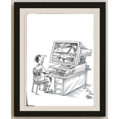 Aurel Stefan Alexandrescu 29x21cm Orijinal Karikatür BOD05530
