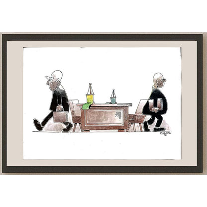 Milan Bukovac 29x21cm Orijinal Karikatür BOD05531