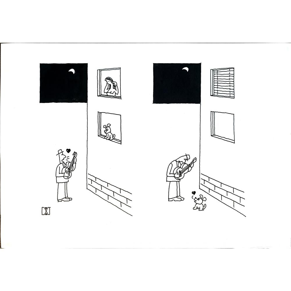 Chen Xuejun 29x21cm Orijinal Karikatür BOD05532