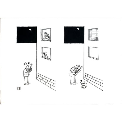Chen Xuejun 29x21cm Orijinal Karikatür BOD05532