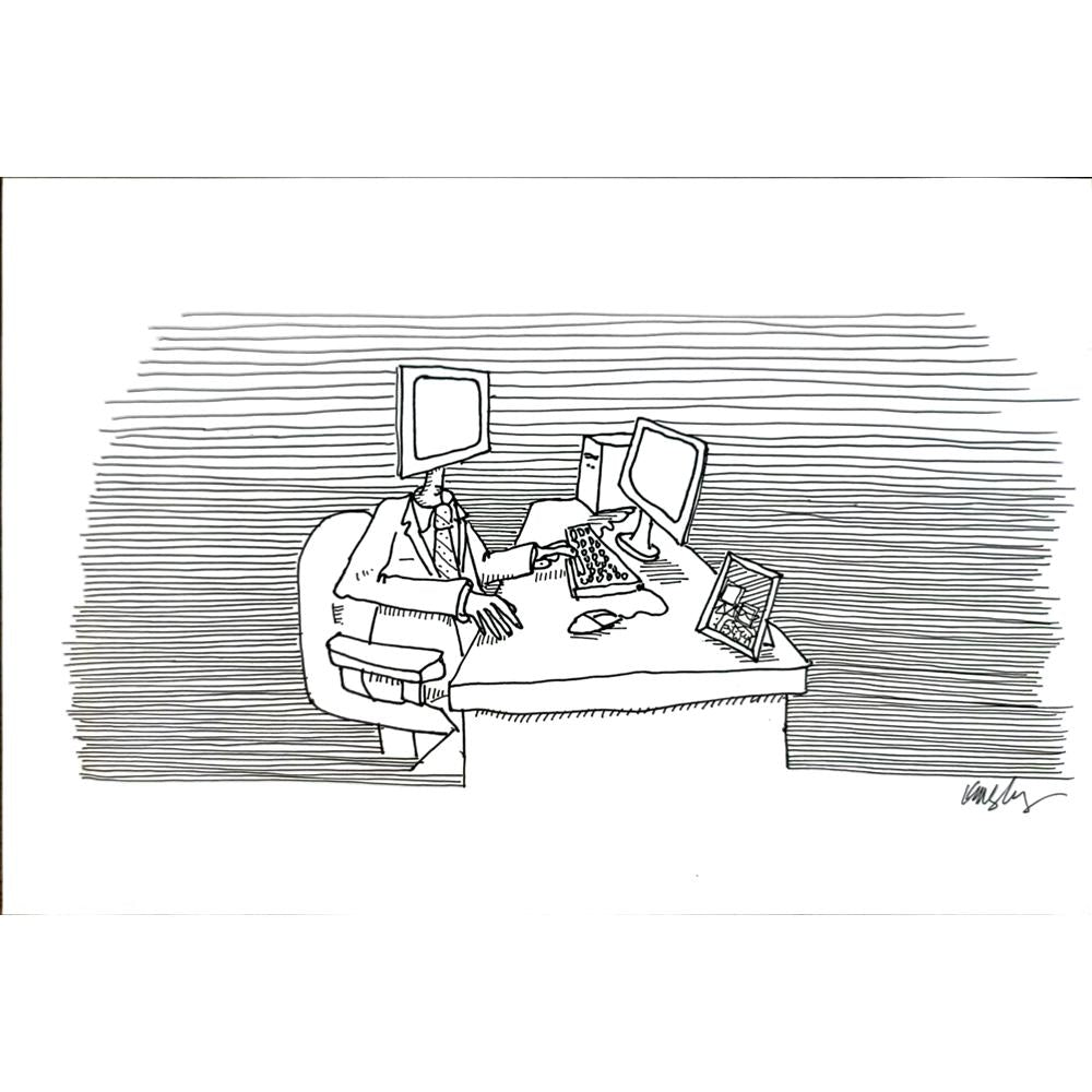 Kathleen Mcsherry 23x20cm Orijinal Karikatür BOD05536