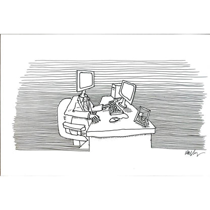 Kathleen Mcsherry 23x20cm Orijinal Karikatür BOD05536