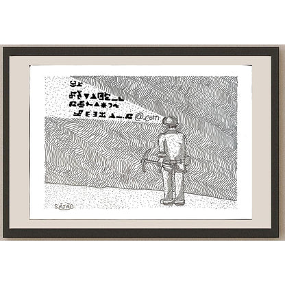 Sajad Rafaee 29x21cm Orijinal Karikatür BOD05537