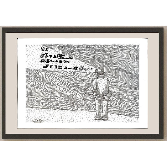 Sajad Rafaee 29x21cm Orijinal Karikatür BOD05537