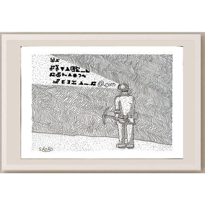 Sajad Rafaee 29x21cm Orijinal Karikatür BOD05537