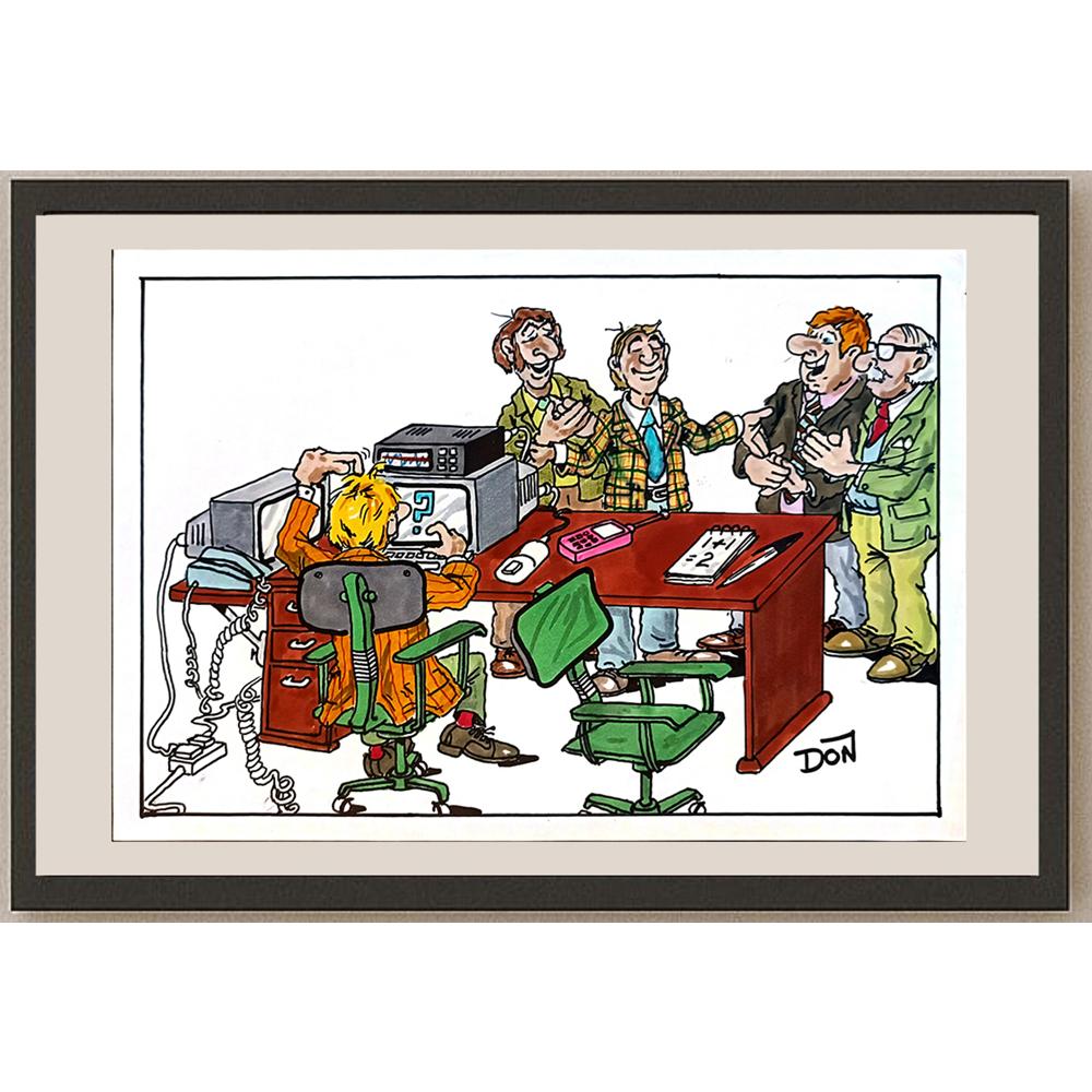 Don Campbell 29x21cm Orijinal Karikatür BOD05538