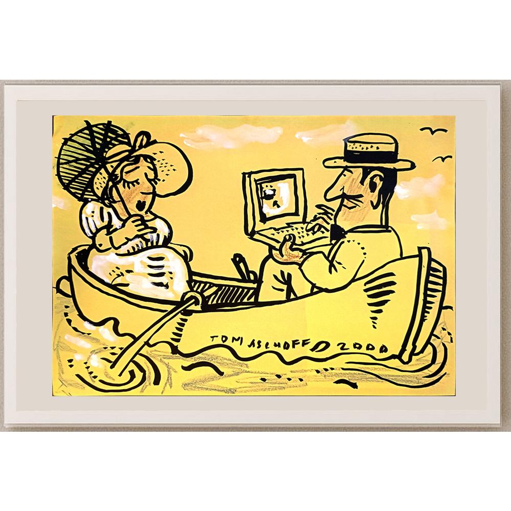 Jan Tomaschoff 29x21cm Orijinal Karikatür BOD05543