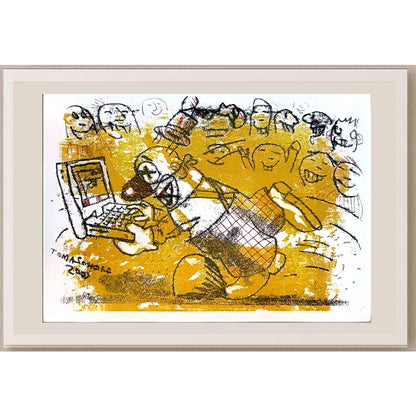 Jan Tomaschoff 29x21cm Orijinal Karikatür BOD05544