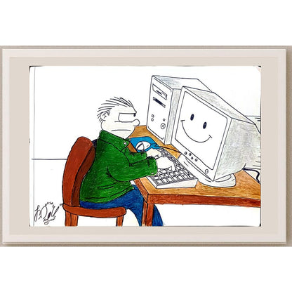 Seyed Saeed Moosavi 29x21cm Orijinal Karikatür BOD05548