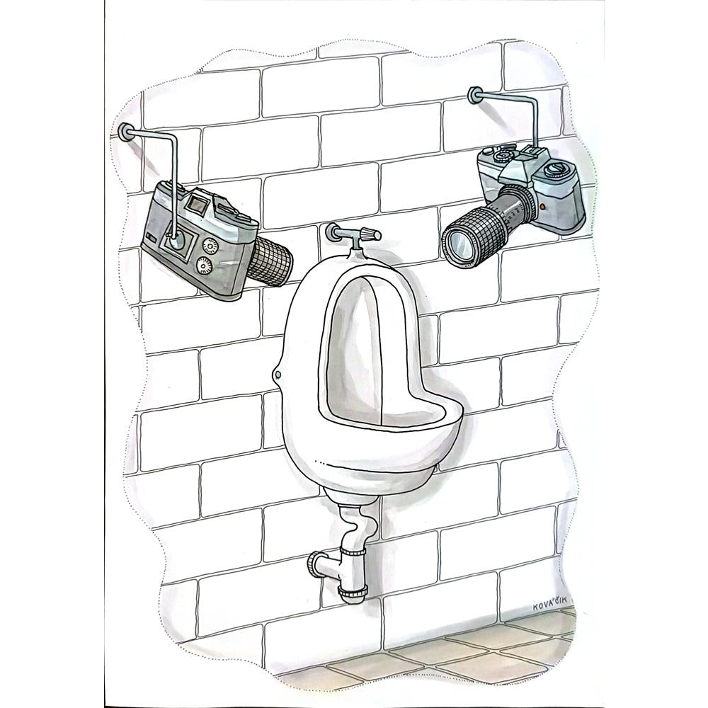 Ivan Kovacik 29x21cm Orijinal Karikatür BOD05550