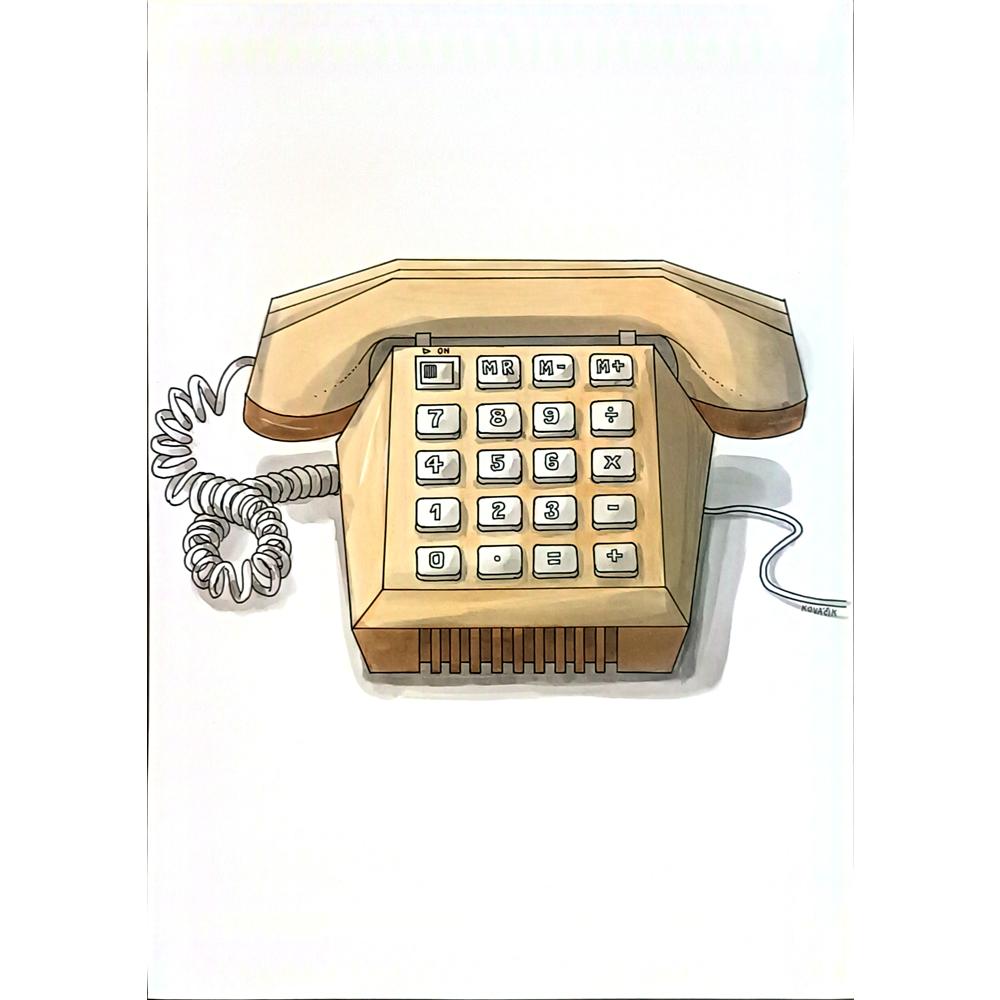 Ivan Kovacik 29x21cm Orijinal Karikatür BOD05552