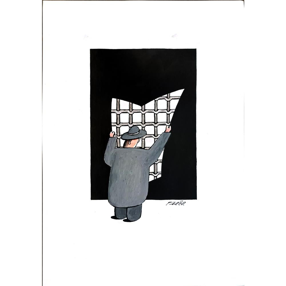 Milos Panig Pango 29x21cm Orijinal Karikatür BOD05555