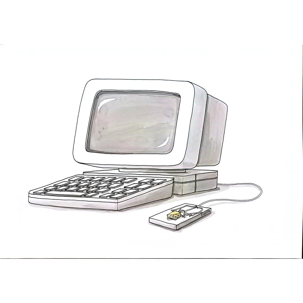 Ivan Kovacik 29x21cm Orijinal Karikatür BOD05556