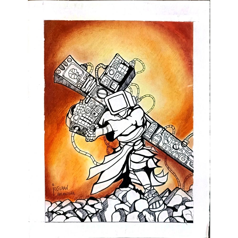 Josuran Oscar 29x21cm Orijinal Karikatür BOD05559