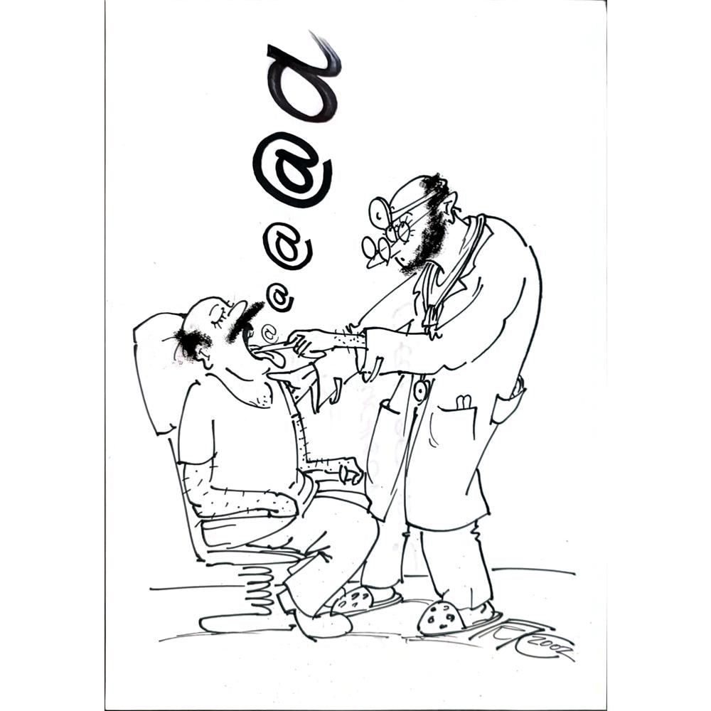 Frantisek Kratochvil 29x21cm Orijinal Karikatür BOD05561