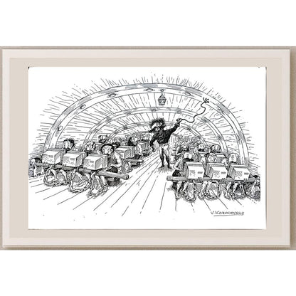 Vladimir Kazanevsky 29x21cm Orijinal Karikatür BOD05562