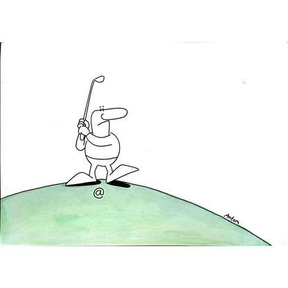 Anton Kotreba 29x21cm Orijinal Karikatür BOD05564