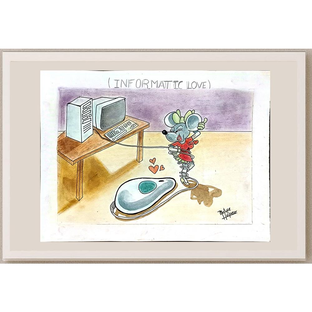 Melisa Lopez 29x21cm Orijinal Karikatür BOD05565
