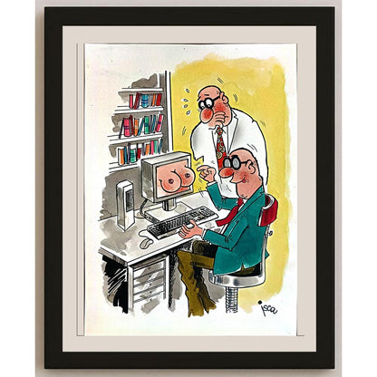 Emilio Isca 29x21cm Orijinal Karikatür BOD05567