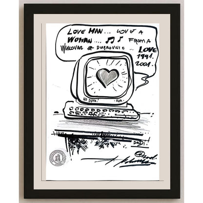 Julije Jelaska 29x21cm Orijinal Karikatür BOD05568