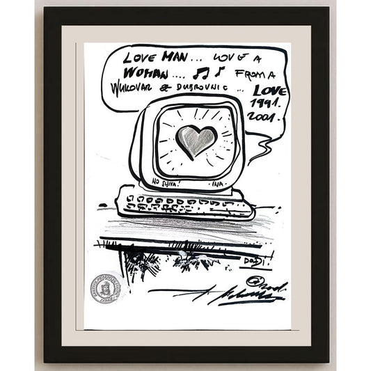 Julije Jelaska 29x21cm Orijinal Karikatür BOD05568