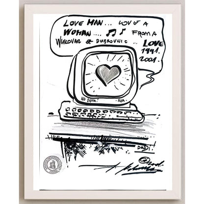 Julije Jelaska 29x21cm Orijinal Karikatür BOD05568