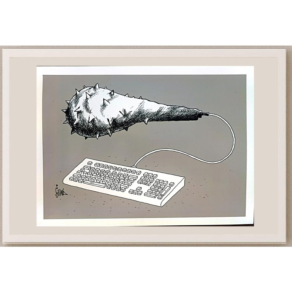 Khalid Al Hashimi 27x20cm Orijinal Karikatür BOD05572