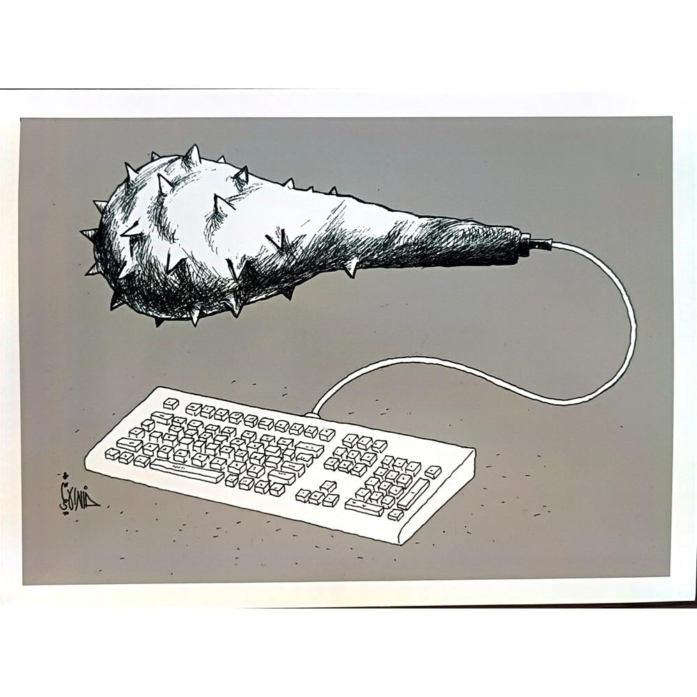 Khalid Al Hashimi 27x20cm Orijinal Karikatür BOD05572