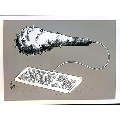 Khalid Al Hashimi 27x20cm Orijinal Karikatür BOD05572