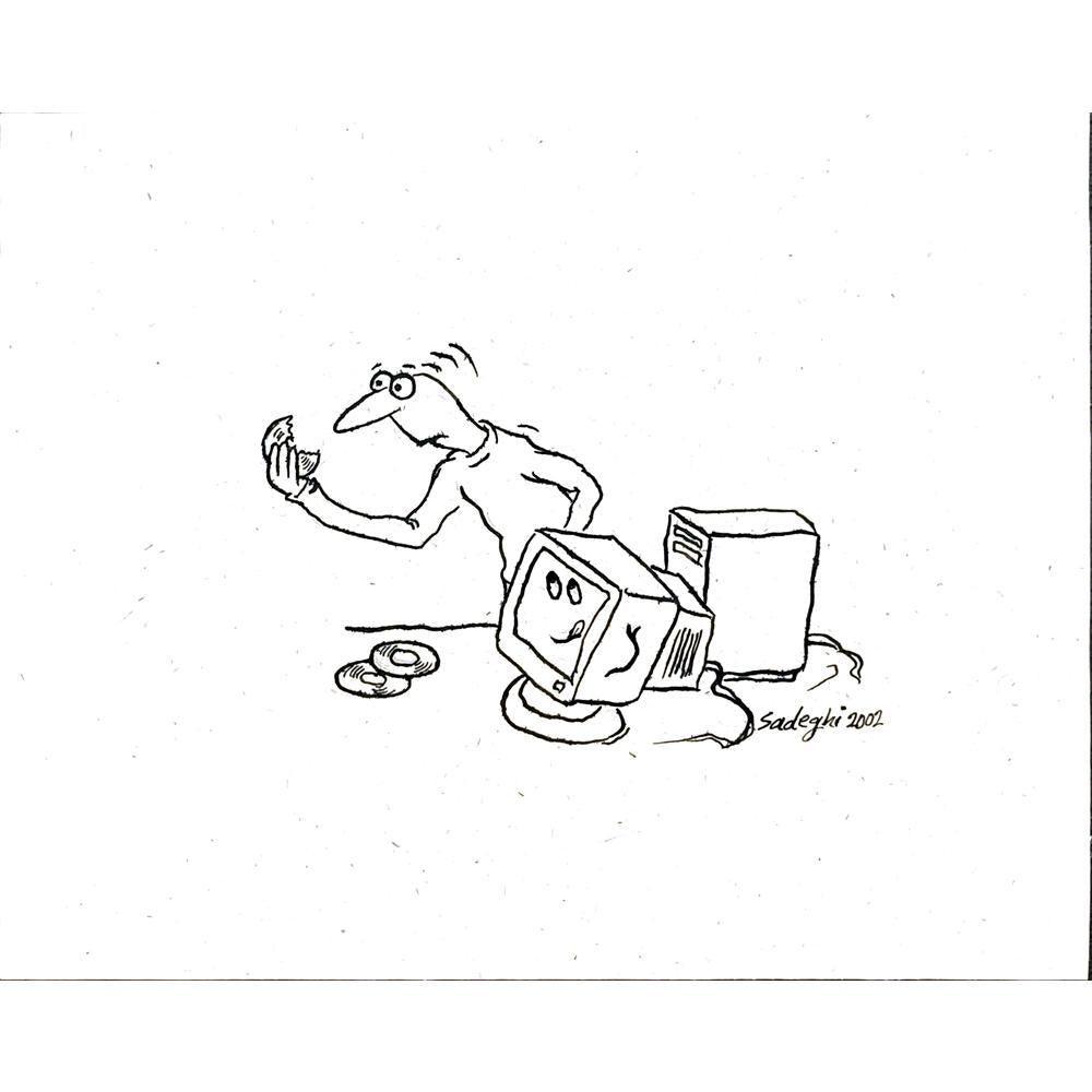 Sadeghi Saeed 25x21cm Orijinal Karikatür BOD05577