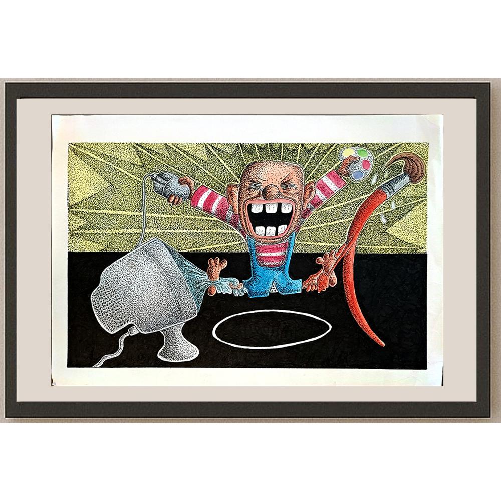 Mamdouh Hamada 33x23cm Orijinal Karikatür BOD05578
