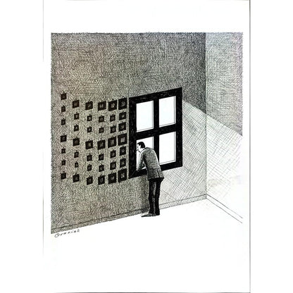 Andrejez Graniak 29x21cm Orijinal Karikatür BOD05579