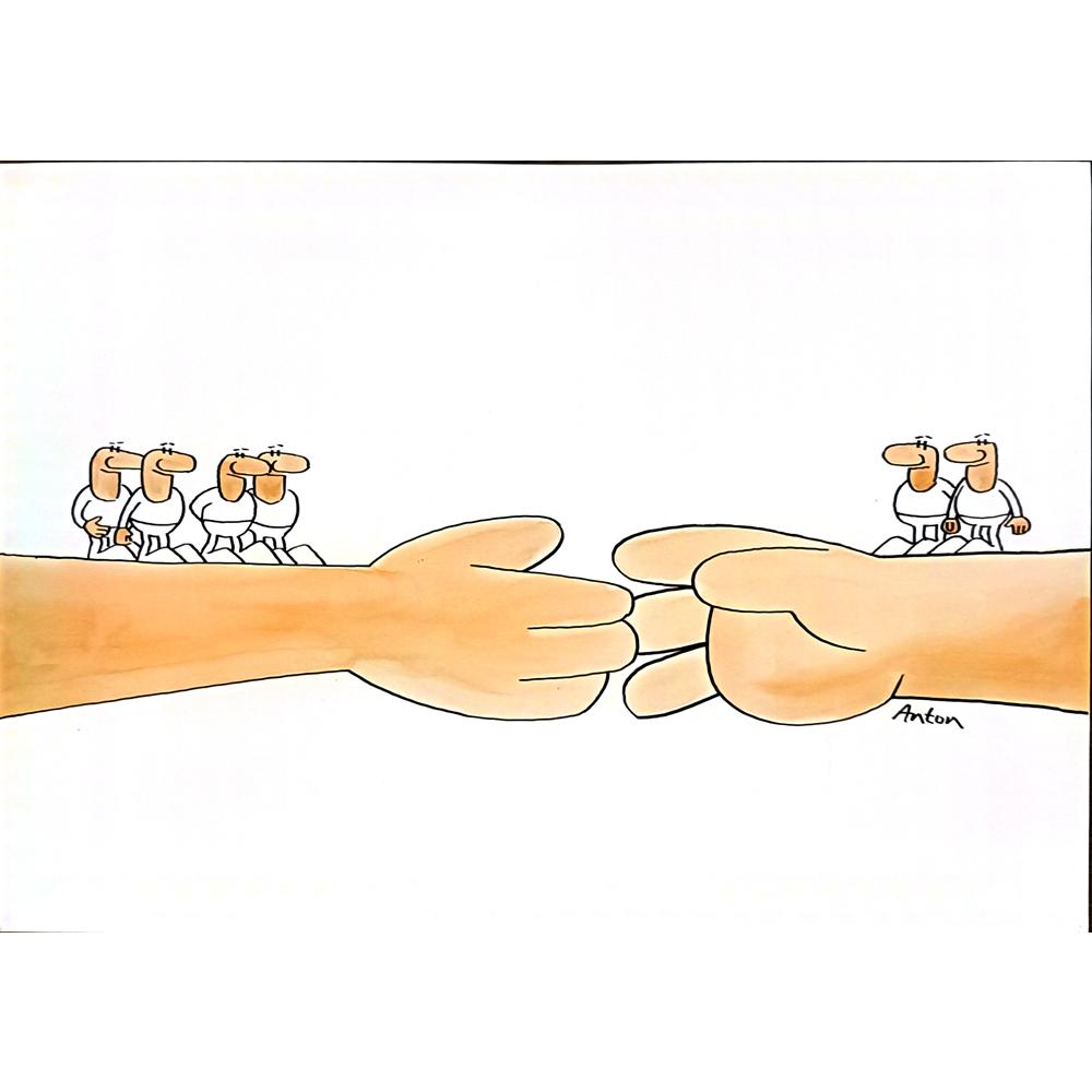 Anton Kotreba 29x21cm Orijinal Karikatür BOD05585