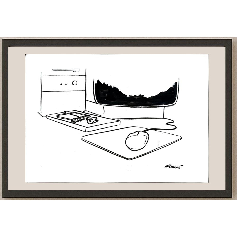 Cedomil Miskovic 35x25cm Orijinal Karikatür BOD05586