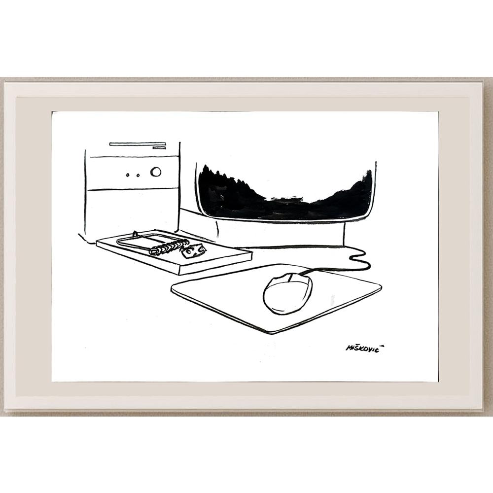Cedomil Miskovic 35x25cm Orijinal Karikatür BOD05586