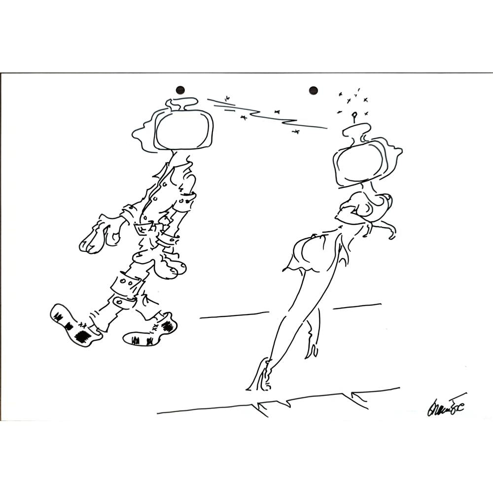 Branko Premuzic 29x21cm Orijinal Karikatür BOD05589