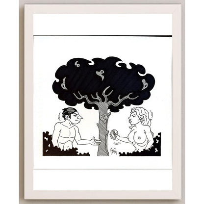 Bozidar Vucelic 21x20cm Orijinal Karikatür BOD05590