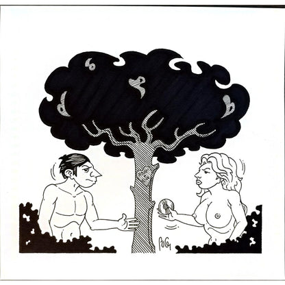 Bozidar Vucelic 21x20cm Orijinal Karikatür BOD05590