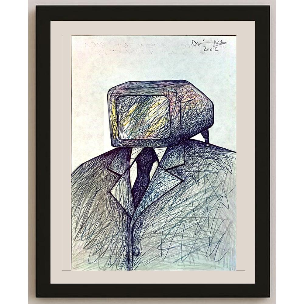 Candido Isidfo Cuenca Fuentes 21x14cm Orijinal Karikatür BOD05592